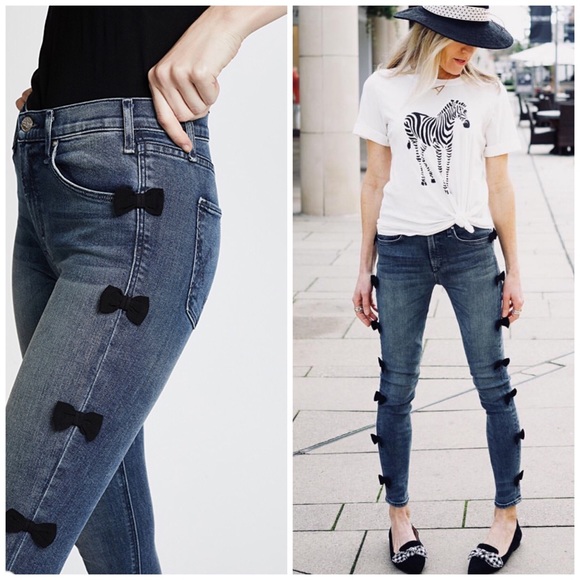 jeans with a bow